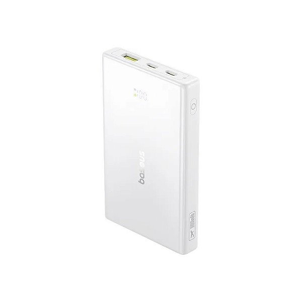 Carregador Portátil Baseus Picogo LCD 10.000 Mah 20 W USB-A+ 2 USB-C + Cabo USB-C - Branco (P10076801213)