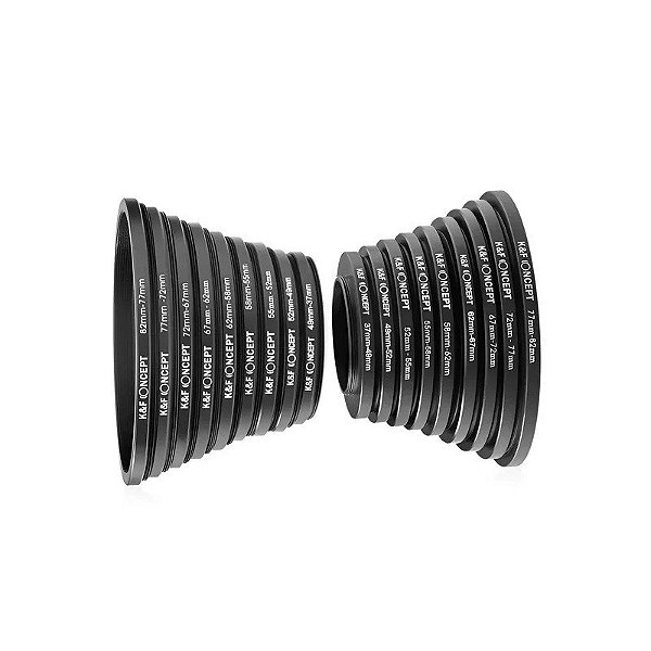 Kit de Anel Adaptador K&F para Câmera 18 Em 1 (Sku.0629)