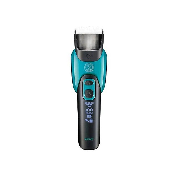 Cortador de Pelos para Animais de Estimação VGR V-208 6 em 1 - Preto/Verde