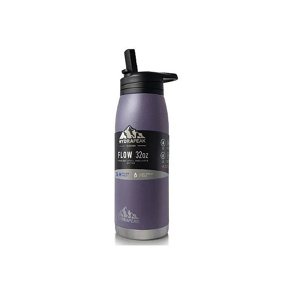 Garrafa de Água Flow Collection Hydrapeak HP-FLOW-32-Plum Roxo Plum 946ml 24H Gelada