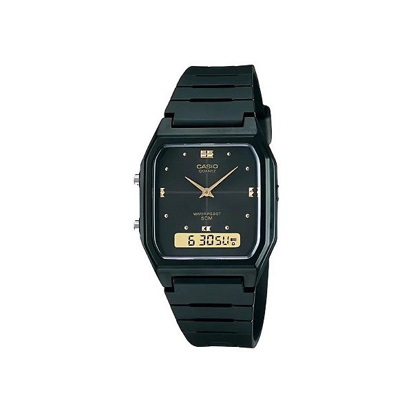 Relógio Casio AW-48HE-1AVDF Analógico/Digital Unissex - Preto