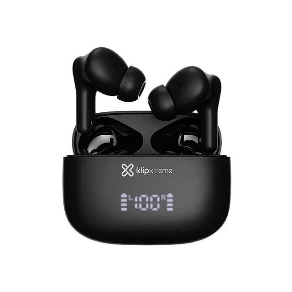 Fone de Ouvido Klip Xtreme Edgebuds Ultra KTE-850BK Bluetooth Com Cancelamento de Ruído Ativo - Preto