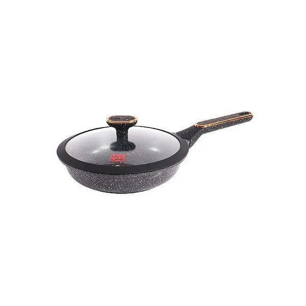 Frigideira de Indução Ucc Life Preta 22cm com Tampa