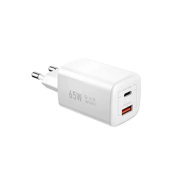 Carregador Wiwu WI-U012 Nano USB-A/USB-C 65W - Branco