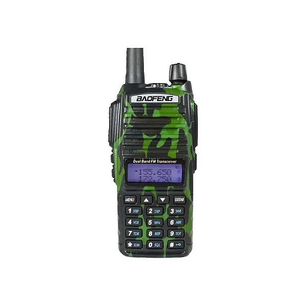 Walkie Talkie Baofeng UV-82 - 20 KM - 128 Canais - Verde Camuflado