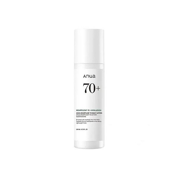 Loção Facial Anua Heartleaf 70+ Hyaluron de 200 ML