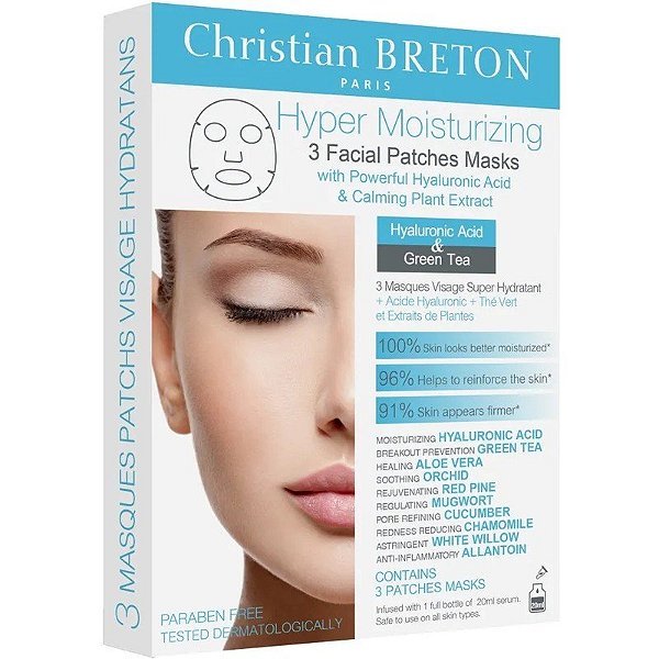 Máscara Facial Christian Breton Ultra Hidratante (3 Unidades)