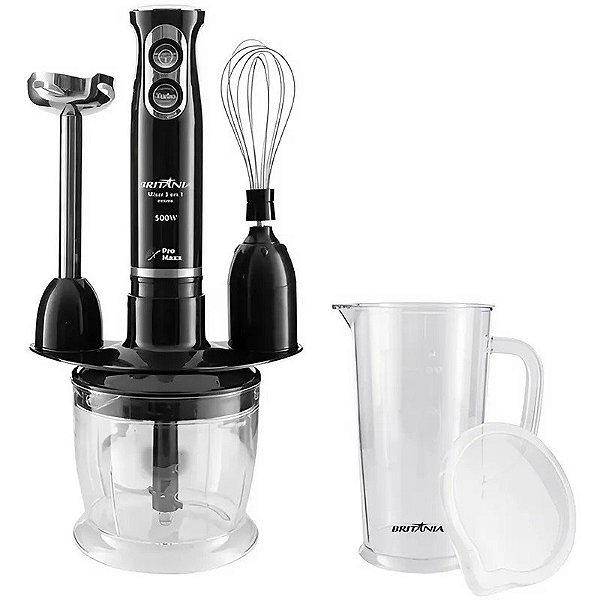 Misturador Britânia BMX400P Inox 3 em 1 500W 220V/60Hz - Preto