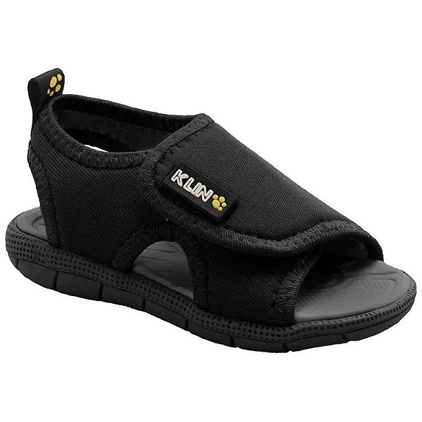 Sandália Klin Tic Tac 711 - Preto/Amarelo