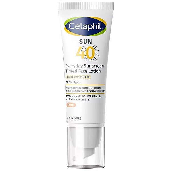 Loção facial Cetaphil Sun 40 Protetor Solar Diário com Cor FPS40 - 50mL