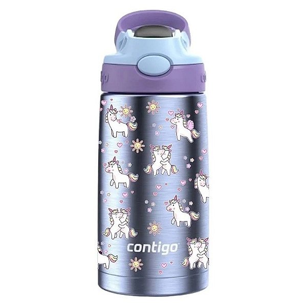 Garrafa Térmica Contigo Aubrey Kids 384ml - Roxo Unicórnio