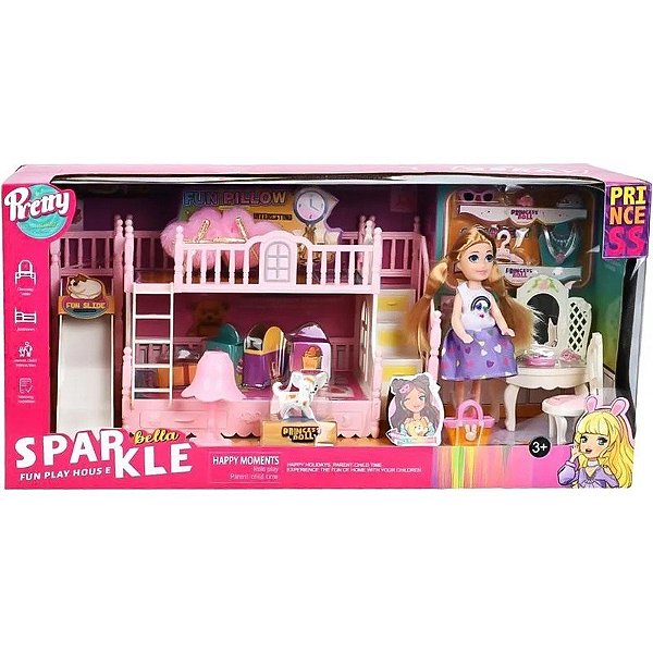 Casa de Brincar Princesa Sparkle Bella Fun - 836-46-B149519