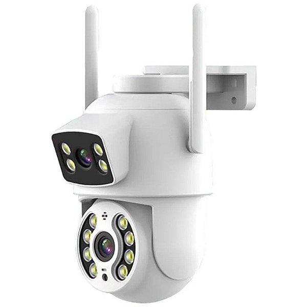 Câmera de Segurança Satellite A-CAM8010D 6MP Wi-Fi - Branco