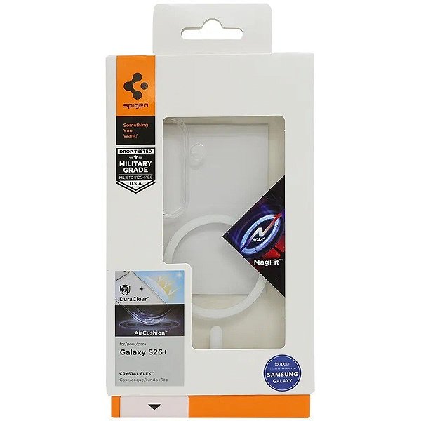 Capa Spigen para Samsung Galaxy S26+ Crystal Flex ACS10956 Clear White (MagFit)