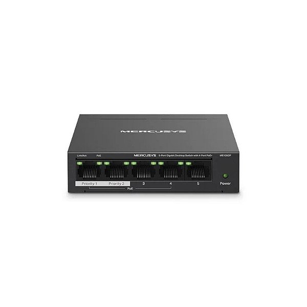 Hub 5 Portas Mercusys MS105GP 10/100/1000 Poe+
