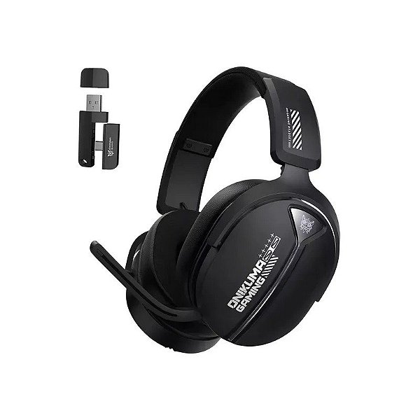 Fone de Ouvido Gamer Onikuma Gaming GT887 RGB Sem Fio - Preto