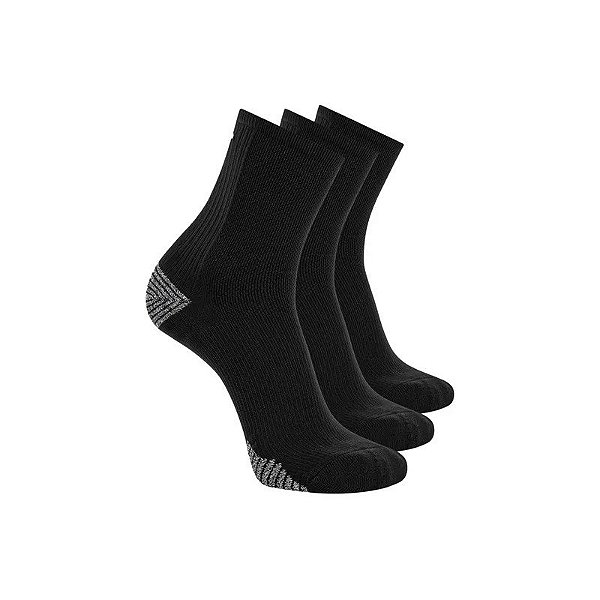 3 Pares de Meia Alta Masculina Skechers 1/2 Terry QTR Tamanho 10-13