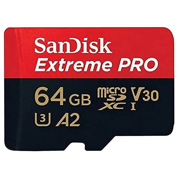 Cartão de Memória micro SD Sandisk 64GB Extreme PRO SDXC/UHS-I 200MB/s
