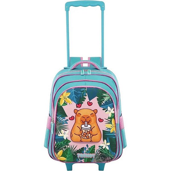 Mochila com Rodas Trendy 30107 - Azul Aqua