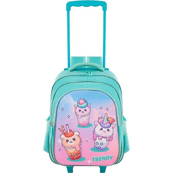 Mochila com Rodas Trendy 30113 - Azul água