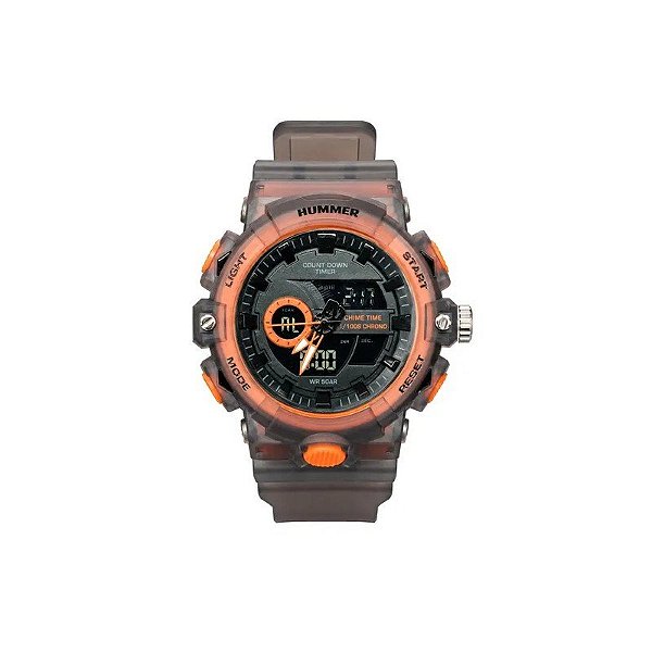 Relógio Masculino Analógico Hummer WH2-224536 Preto-Laranja