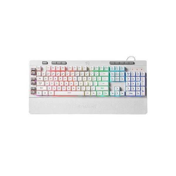 Teclado USB Redragon Shiva K512W RGB-1 Branco