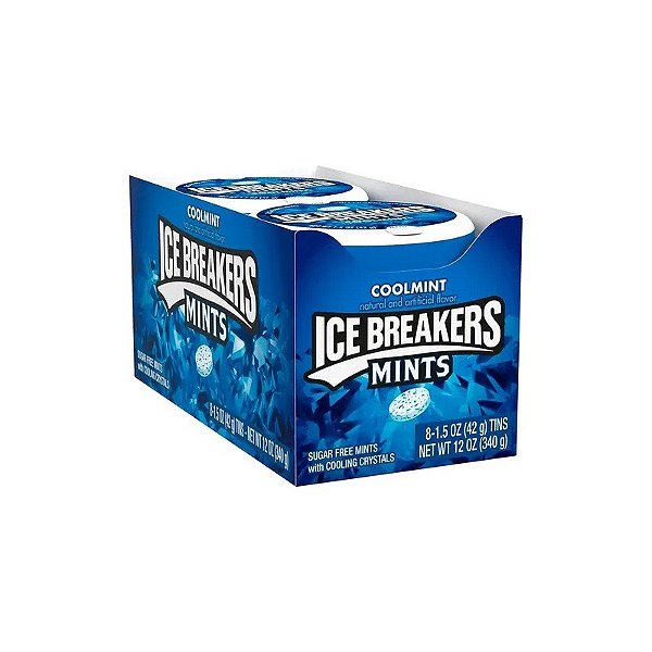 Caixa de Balas Icebreakers Hortelã Gelada 8X42G