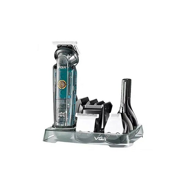 Máquina VGR V-102 Barba/Cabelo 6 Em 1 / LCD