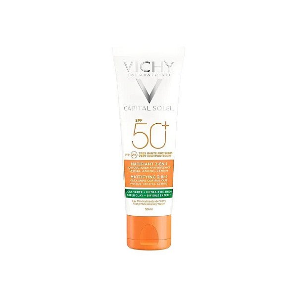 Protetor Solar Vichy Capital Soleil Matificante 3 Em 1 FPS 50+ - 50ML