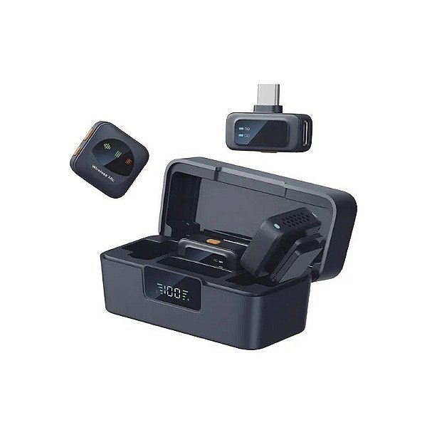 Microfone para Celular Satellite A-MK205 Sem Fio - Preto