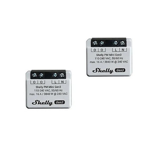 Interruptor Smart Shelly PM Mini GEN3 X2 FG3800235261620