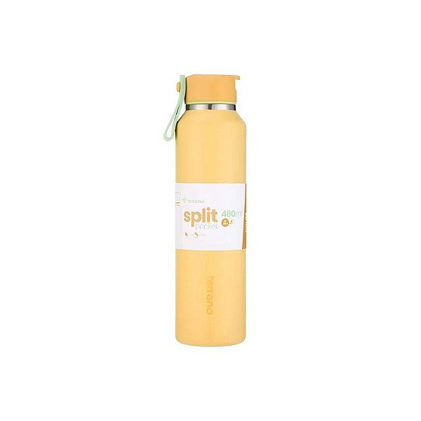 Garrafa Térmica Terrano Split Pocket - 480ml - Mostarda