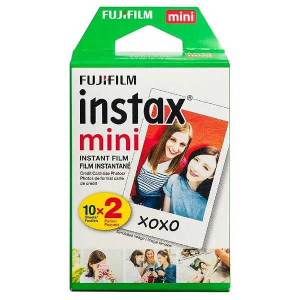 Película Fujifilm Instax mini 6,2cm x 4,6cm - 20 Folhas