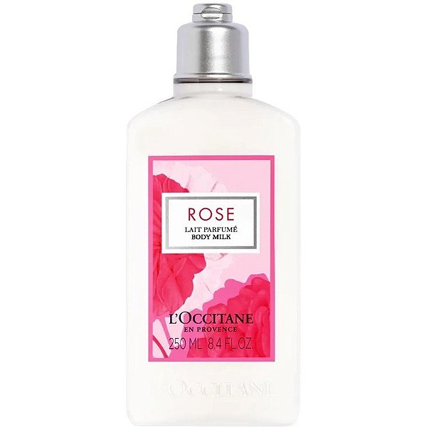 Loção Corporal L'Occitane com Leite Perfumado Rosa 250ml