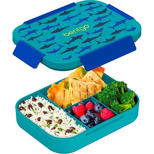 Lancheira para Escola Bentgo Kids Snap & Go Lunch Box - BGKDBOX-SHK Tubarão