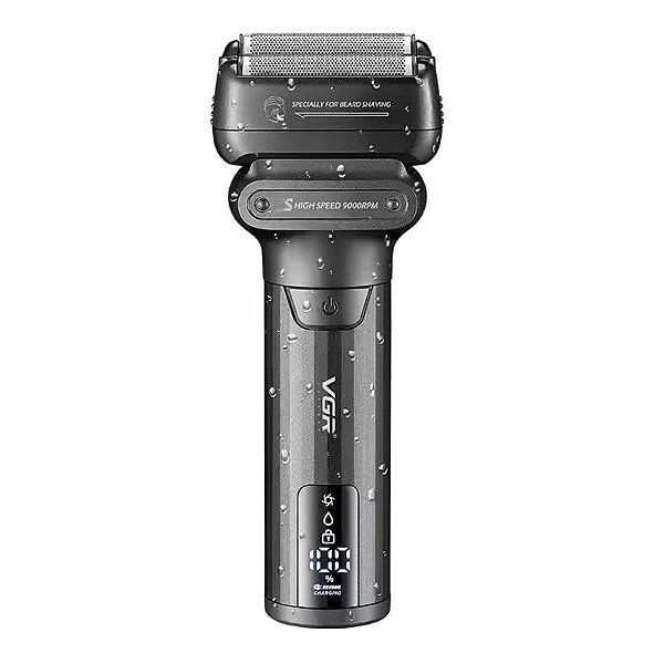 Barbeador VGR Voyager Professional de Foil V-368 - Preto