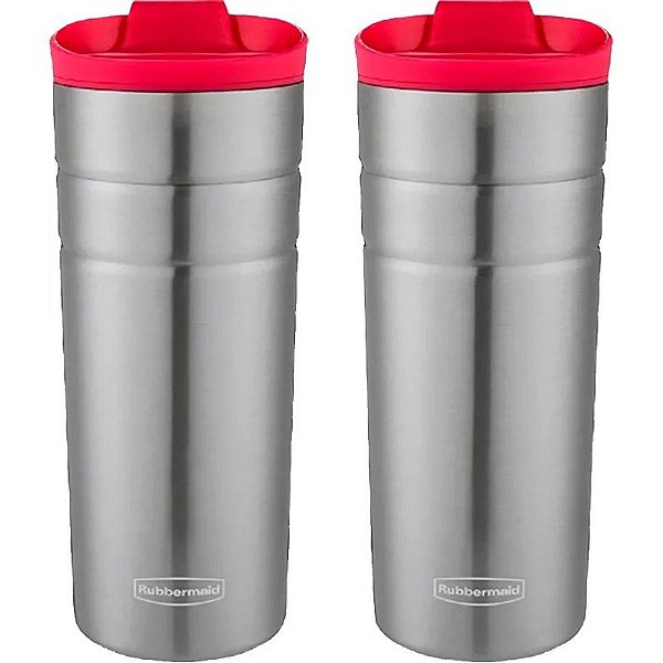 Jogo de Vasos Térmicos Rubbermaid 473ml - Rosa/Rosa (2 Peças)
