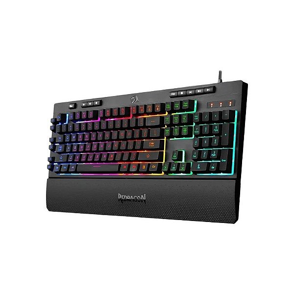 Teclado Gamer Redragon Shiva K512RGB-1 RGB USB - Preto (Inglês)