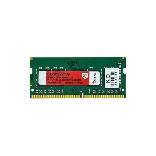 Memória RAM Keepdata KD32S22/4G - 4GB - DDR4 - 3200MHZ - para Notebook
