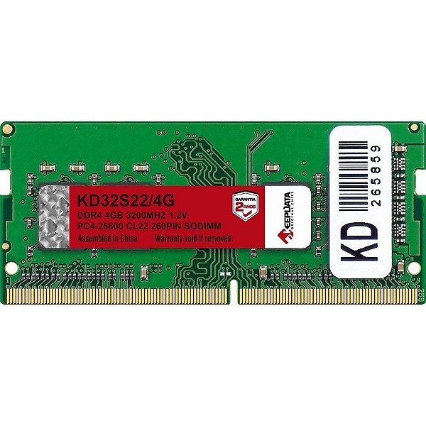 Módulo de memória para notebook 4GB Keepdata DDR4 3200MHz KD32S22/4G