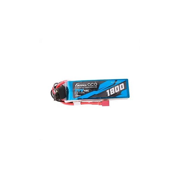 Bateria Gens Ace 7.4V 1800mAh 45C 2S G-Tech com Plug Deans