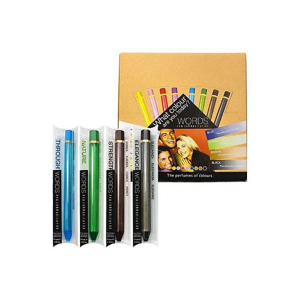 Kit Perfume Palavras The Perfumes Of Colours Dark - Água de Colônia - 12 Peças - 30ML