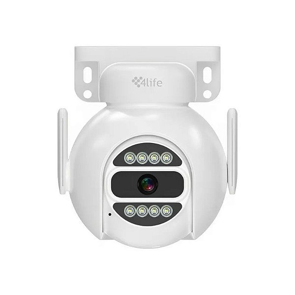 Câmera 4LIFE FLD4G-s Wi-Fi 2.5K 360 Graus Inteligente 4MP Branca