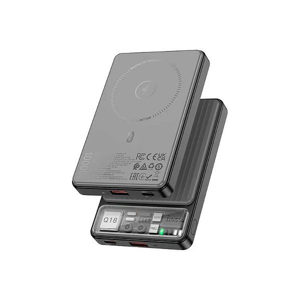 Carregador Portátil Hoco Q18 22,5 W 10000 Mah - Preto
