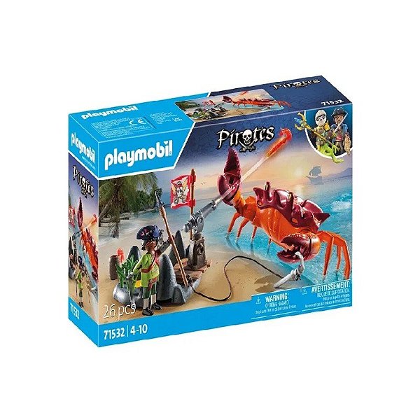 Brinquedo Playmobil Batalha Contra O Caranguejo Gigante
