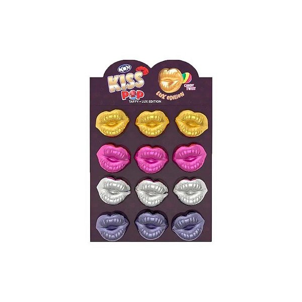 Caixa Bala Wom Kiss Pop Twist 12X15G