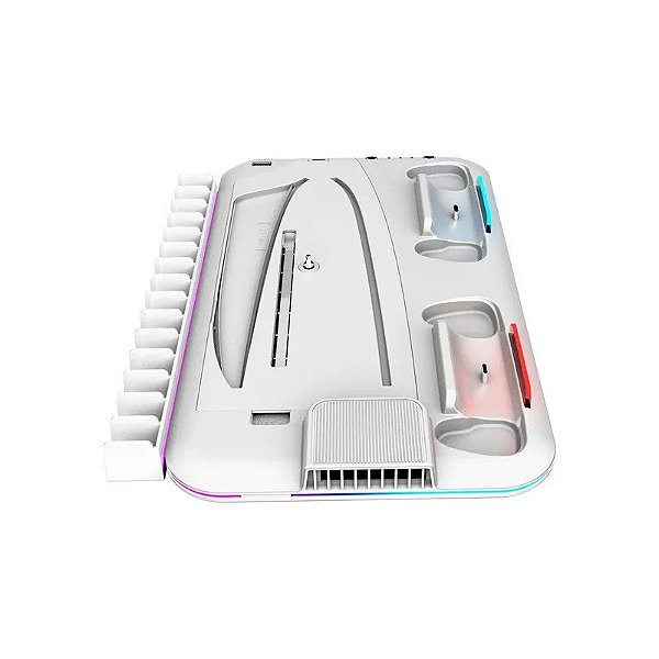 Estação de Carregamento Multifuncional Krab KBD5PRO para PlayStation 5 RGB - Branco
