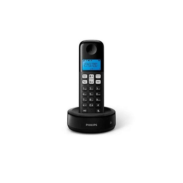 Telefone Sem Fio Philips D1311B/77 com Identificação de Chamadas
