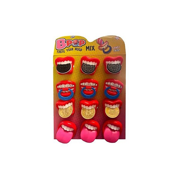 Caixa de Bala Wom Bpop Mic Candy Twist 12x15G