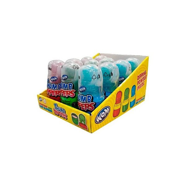 Caixa de Pirulito Wom Thumb Dippers Powder Pop 12X40G